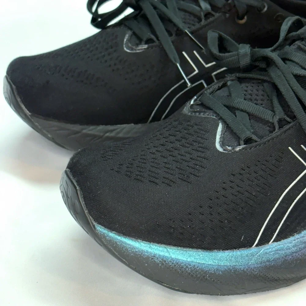 Asics‎ Gel Nimbus 25 Running Shoes Womens 10.5 Black Athletic Sneakers 1012B435
